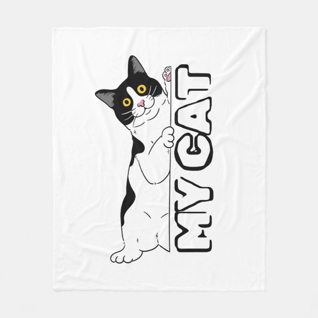 Couverture Polaire Manchette de fleez, en chat (Devant)