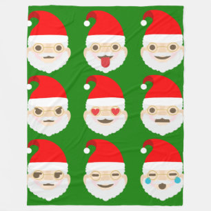 Couverture Polaire Manchette émoticônes père Noël