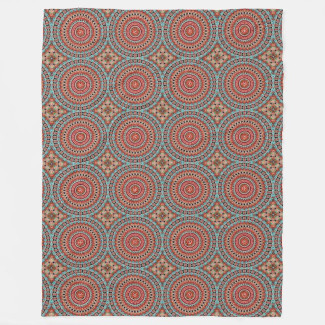 Couverture Polaire Mandala 6 polaire Blanche (Devant)