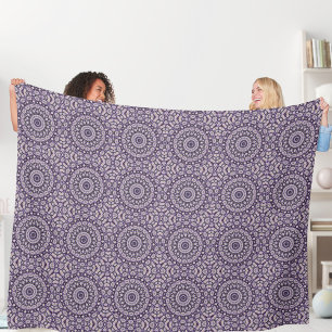 Couverture Polaire Mandala 8 polaire Blanche