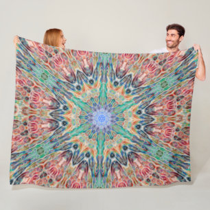 Couverture Polaire Mandala animal de Chakra d'esprit tribal