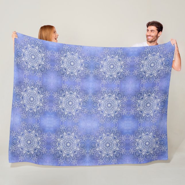 Couverture Polaire Mandala. floral ethnique (En situation)