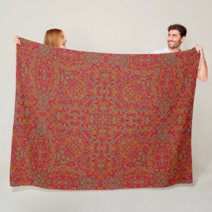 Couverture Polaire Mandala maya d'un dieu soleil