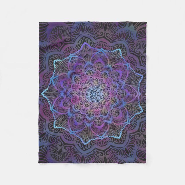 Couverture Polaire Mandala Mystic Bloom (Devant)
