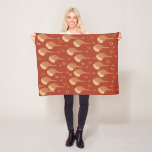 Couverture Polaire mandolins et notes de musique