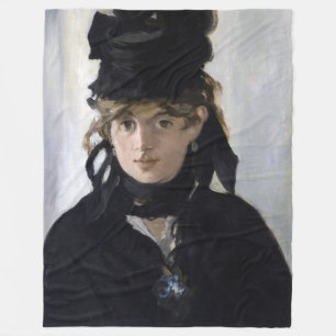 Couverture Polaire Manet - Berthe Morisot avec un bouquet de violette