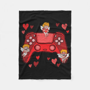 Couverture Polaire Manette de jeu vidéo Cœur Saint Valentin Mignon Ga