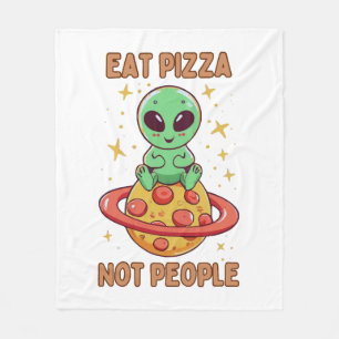 Couverture Polaire Mangez de la pizza pas des gens