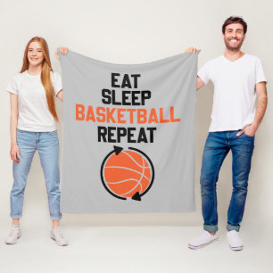 Couverture Polaire mangez dormir sport de basket-ball répéter