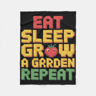 Couverture Polaire Mangez Le Sommeil Grandir Un Jardin Répéter Drôle