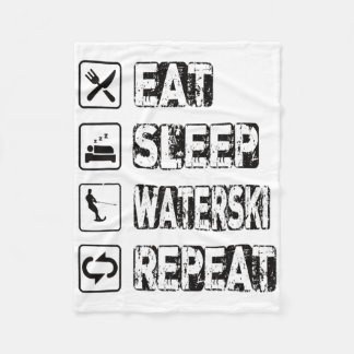 Couverture Polaire Mangez Sleep Waterski Répéter Waterski Water Ski W