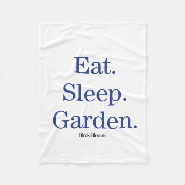 Couverture Polaire Mangez. Sommeil. Jardin (Devant)