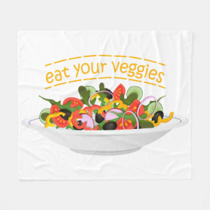 Couverture Polaire Mangez vos Légumes Citer salade fraîche mélange bo