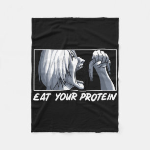 Couverture Polaire Mangez vos protéines Anime Gym Manga Culturisme Fi