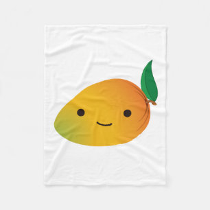 Couverture Polaire Mangue de sourire mignonne de Kawaii
