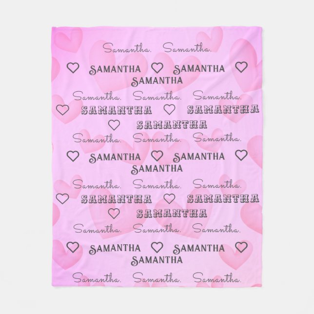 Couverture Polaire Manta polar personalizada de corazones (Devant)