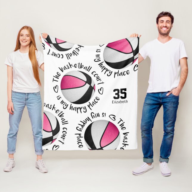 Couverture Polaire mantra sportif Le basket mon terrain heureux (En situation)