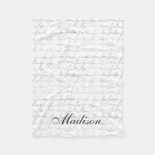 Couverture Polaire Manuscrit de fantaisie écrivant le nom fait sur
