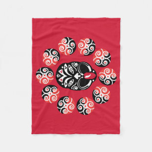 Couverture Polaire Maori Haka   Nouvelle-Zélande   Art natif   Tabl D