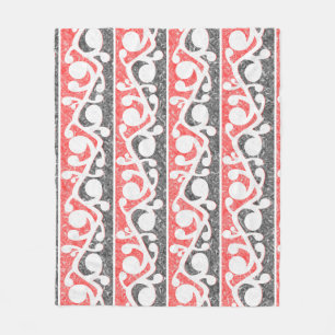 Couverture Polaire Maori Kowhaiwhai Motif marbré