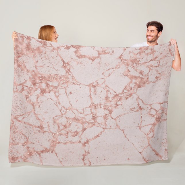 Couverture Polaire Marbre de Parties scintillant rose rose rose rose  (En situation)