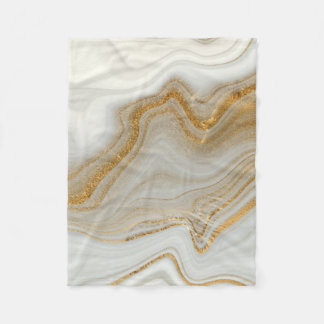 Couverture Polaire Marbre or 