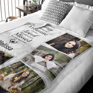 Couverture Polaire Marbre Sympathy Memorials Keepsaké Photo Collage