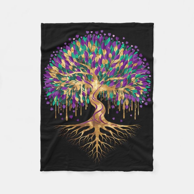Couverture Polaire Mardi Gras Bead Tree Carnival New Orleans 2025 Wom (Devant)