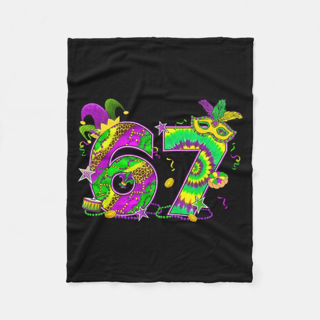 Couverture Polaire Mardi Gras Six Seven 6 7 Matching Costume Couple M (Devant)