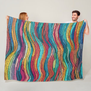 Couverture Polaire Marée mosaïque
