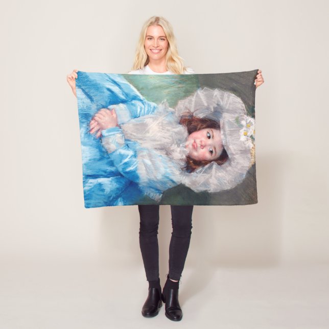 Couverture Polaire Margot en bleu, Mary Cassatt (En situation)