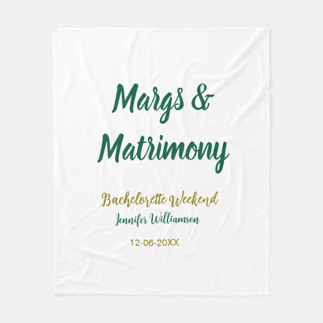 Couverture Polaire Margs et mariage ajoutez nom date enterrement de v (Devant)