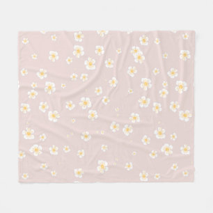 Couverture Polaire Marguerites blanches doux