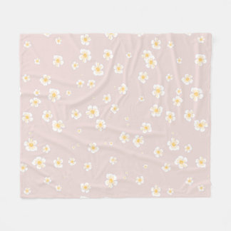 Couverture Polaire Marguerites blanches doux