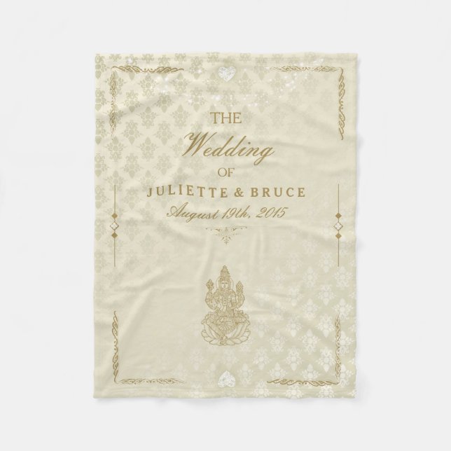 Couverture Polaire Mariage indien III - Blanche polaire (Devant)
