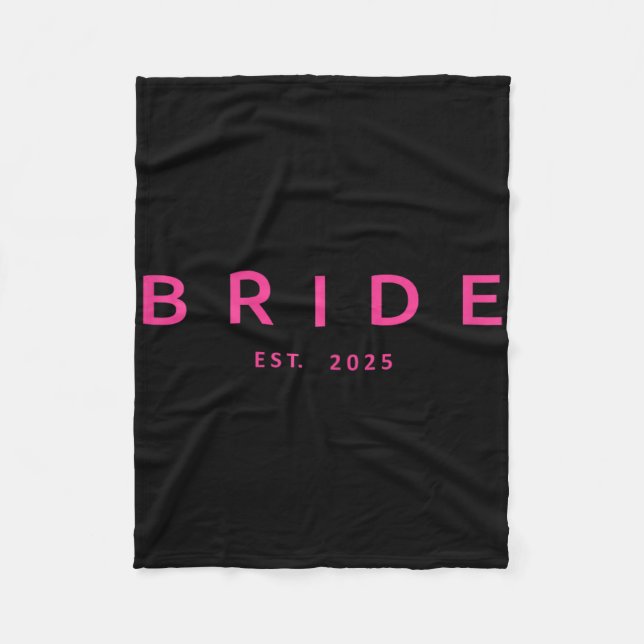 Couverture Polaire Mariée Est. mariage de Fête des mariées rose 2025  (Devant)