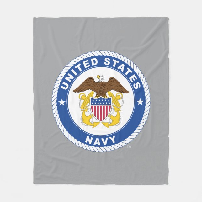 Couverture Polaire Marine américaine | Officier Crest (Devant)