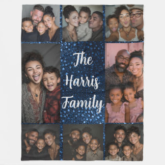 Couverture Polaire Marine Blue Dots Famille Photo Collecte Blanche-Ce