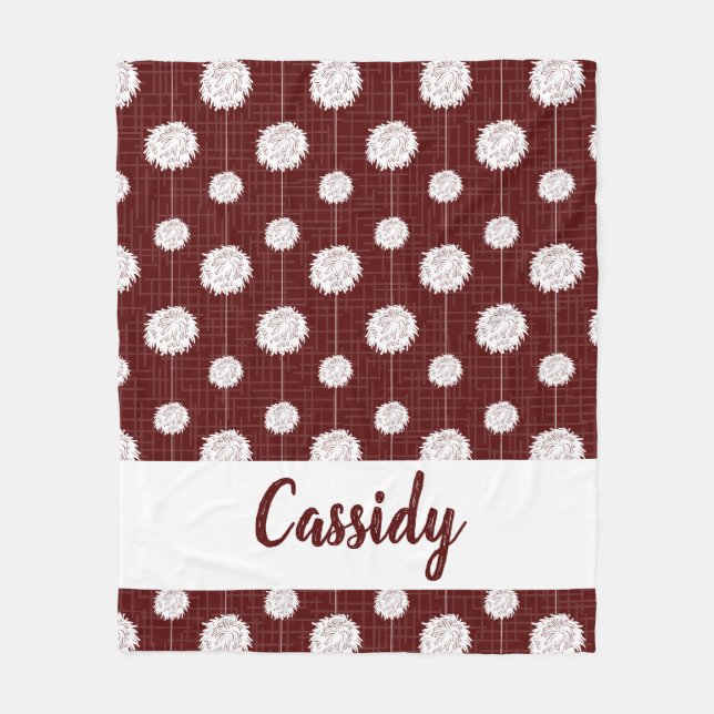 Couverture Polaire Maroon Pom-pom girl Pom Motif (Devant)