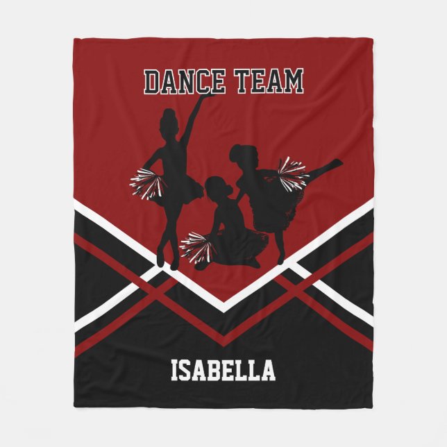 Couverture Polaire Maroon Red Dance / Cheval Team Kids Fleece Blanket (Devant)