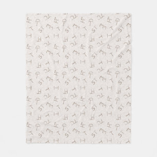 Couverture Polaire Marque de bovins - beige