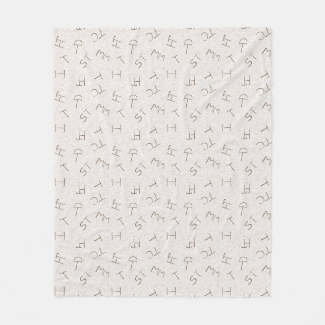 Couverture Polaire Marque de bovins - beige (Devant)