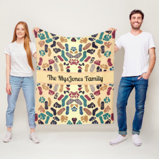 Couverture Polaire Marques uniques minimalistes rétro personnalisées
