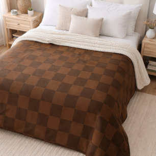 Couverture Polaire Marron riche intemporel chaud et brun foncé terreu