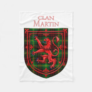 Couverture Polaire Martin Tartan Scottish Plaid Lion Rampant