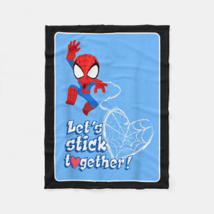 Couverture Polaire Marvel Spider-man Restons Ensemble Saint-Valentin 