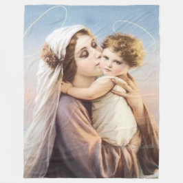 Couverture Polaire MARY et JESUS HALOS
