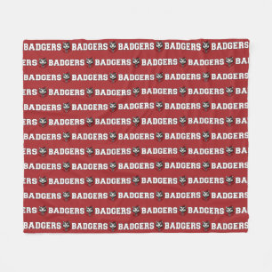 Couverture Polaire Mascotte Badger PERSONNALISÉE Red - Équipe du co