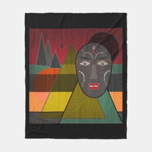 Couverture Polaire Masque africain