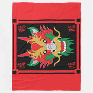 Couverture Polaire Masques de dragon chinois Art asiatique
